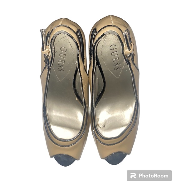 Guess peep toe patent leather side buckle high heels - Picture 2 of 14